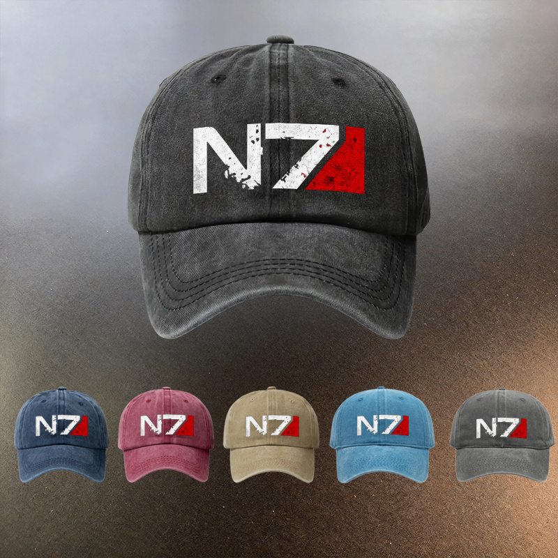 Street Fashion Essentials - N7 ウォッシュドキャップ、カジュアルなお出かけ用日よけ野球帽、ファッションカップルの必需品帽子、ヴィンテージ風ダメージ加工デザイン、ストリートトレンドの万能帽子