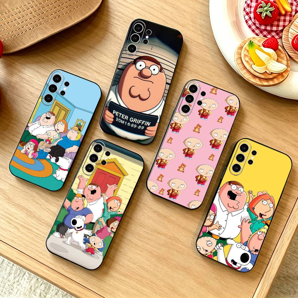 Street Fashion Store - F-Family Funny Guy 電話ケース Samsung S25、S24、S21、S22、S23、S30、Ultra、S20、Plus、Fe、Note、10、9、5G用