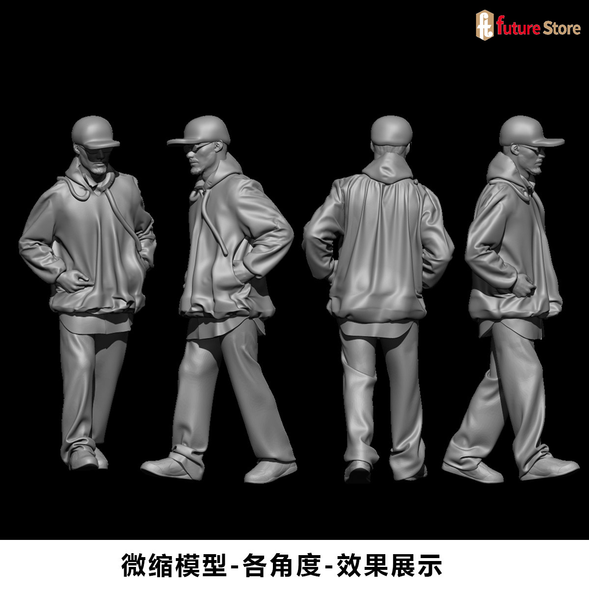 Street Fashion Photographers - 3D プリントミニチュア 1/64 1/43 1/35 ファッショナブルな男性写真家キラー大きなひげを生やした男性フィギュアストリートシーン小道具モデル装飾