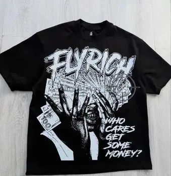 Street Fashion Hip Hop - Y2k 原宿ストリートメンズ新しい夏のファッション半袖漫画プリントデザインシャツレトロヒップホップトレンドオーバーサイズ Tシャツ