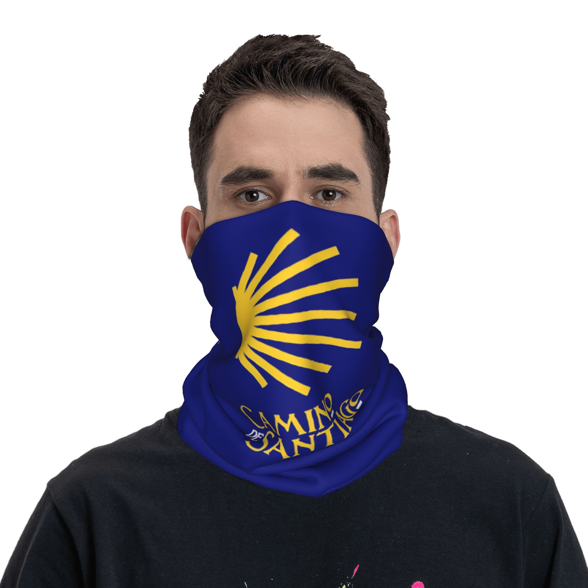 Bandana Multi Way - カミーノ・デ・サンティアゴ バンダナ ネックゲイター プリントシェルズ ザ・ウェイ映画 ラップスカーフ