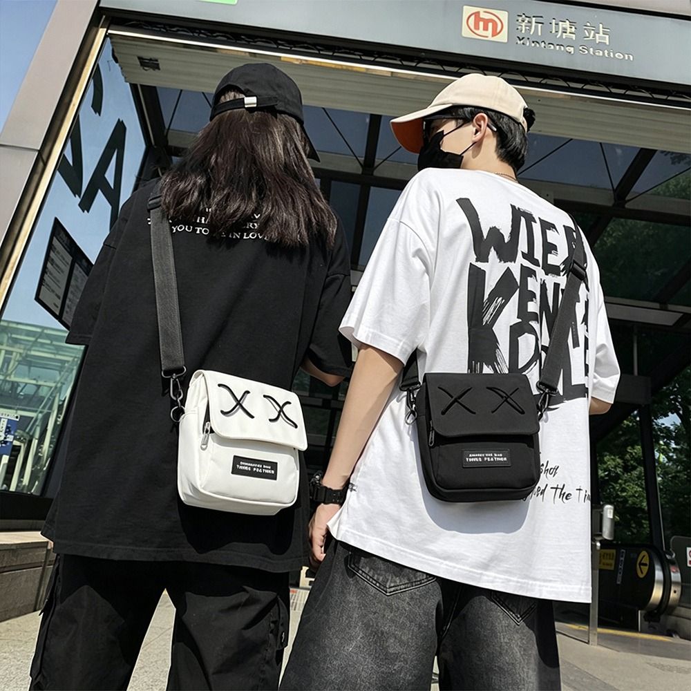 Street Fashion In Japanese - 軽量小型メンズメッセンジャーバッグ 日本のストリートスタイル ポータブルスポーツバックパック ショルダーバッグ