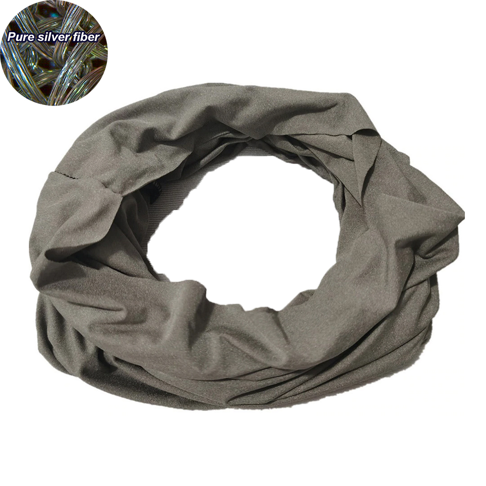 Bandana Multi Way - Emf保護シルバーファイバー生地多機能帽子4ウェイストレッチスパンデックスマスク抗菌バンダナ
