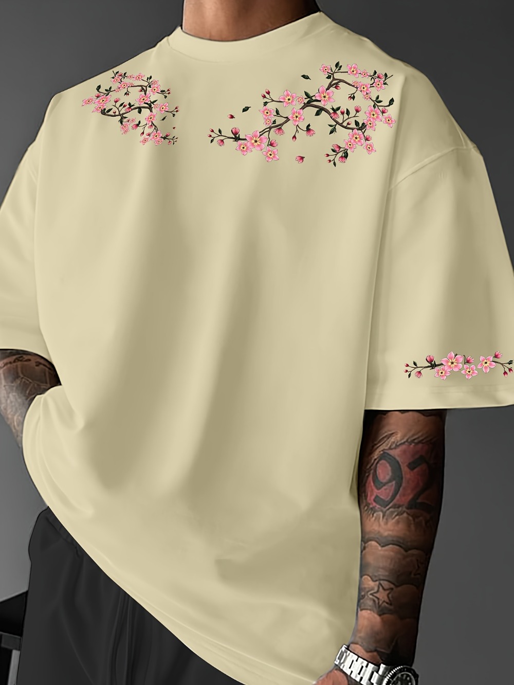 日本の原宿桜 3D プリント呼吸速乾メンズ Tシャツアウトド - Street Fashion In Japanese のレビューと価格