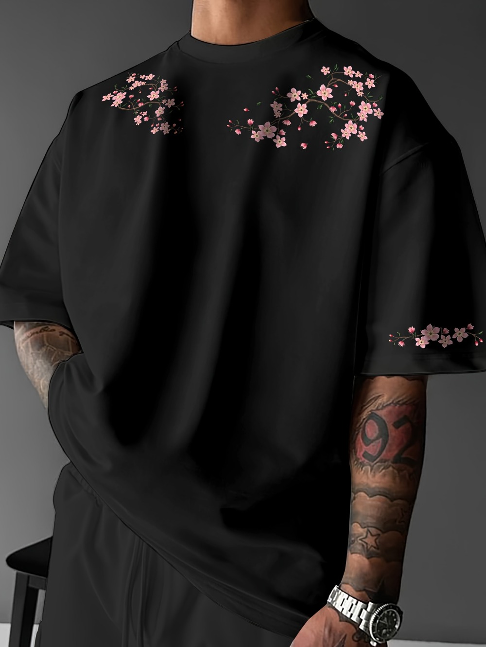 日本の原宿桜 3D プリント呼吸速乾メンズ Tシャツアウトド - Street Fashion In Japanese のレビューと価格