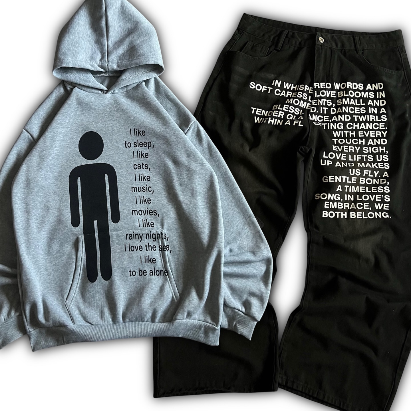 アメリカンパターンレタージーンズ Y2K メンズパーカーセッ - Street Fashion Hip Hop のレビューと価格