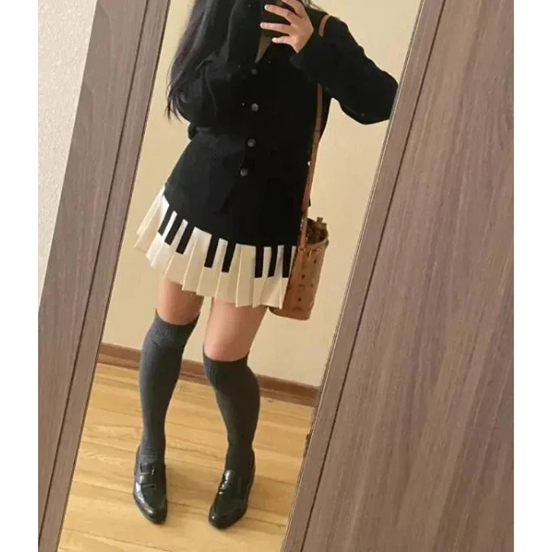 夏の女性のピアノデザイナーファッションスカートレディース韓国 - Street Fashion Korean Girl のレビューと価格