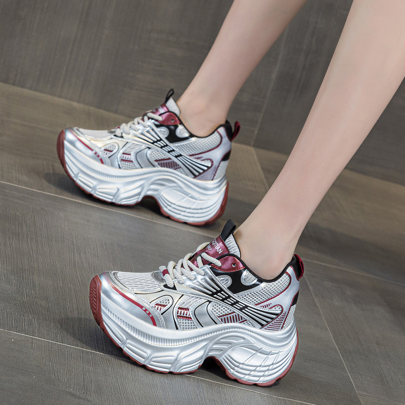 8cm隠し身長アッププラットフォームスニーカー レディース  - Chunky Sneaker Platform のレビューと価格