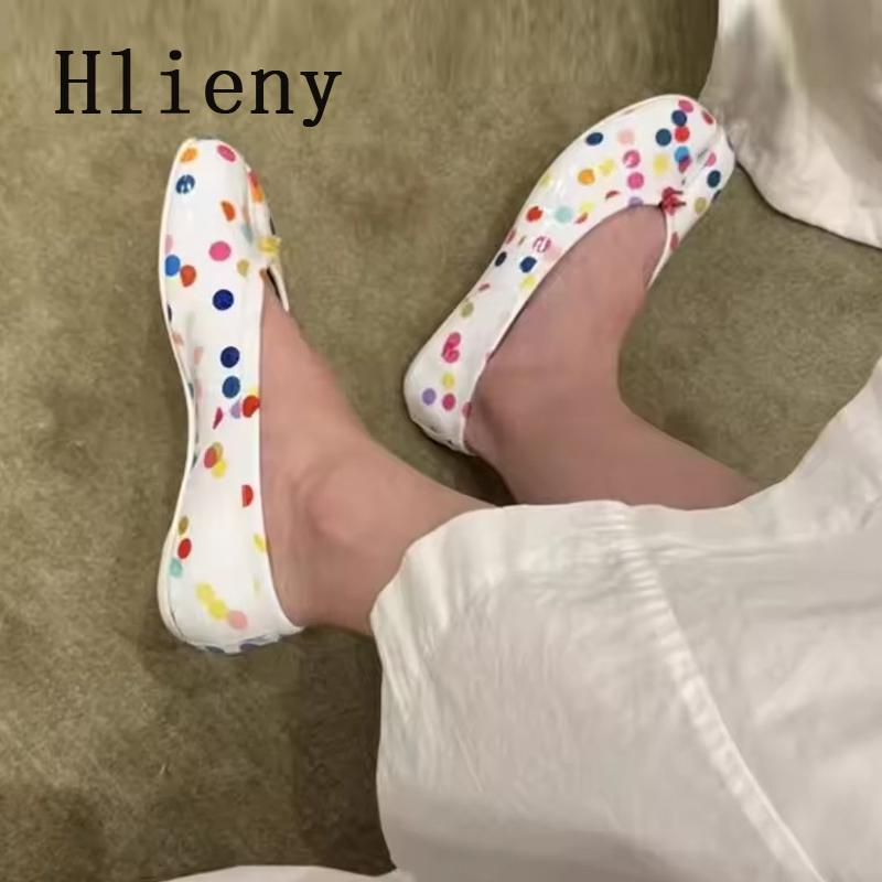 Hlieny ファッションカラフルな水玉模様のスプリットトゥ - Street Fashion Walking のレビューと価格