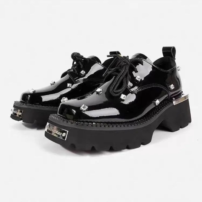 女性ローファークリスタルプラットフォーム分厚いメアリージェー - Chunky Sneaker Platform のレビューと価格