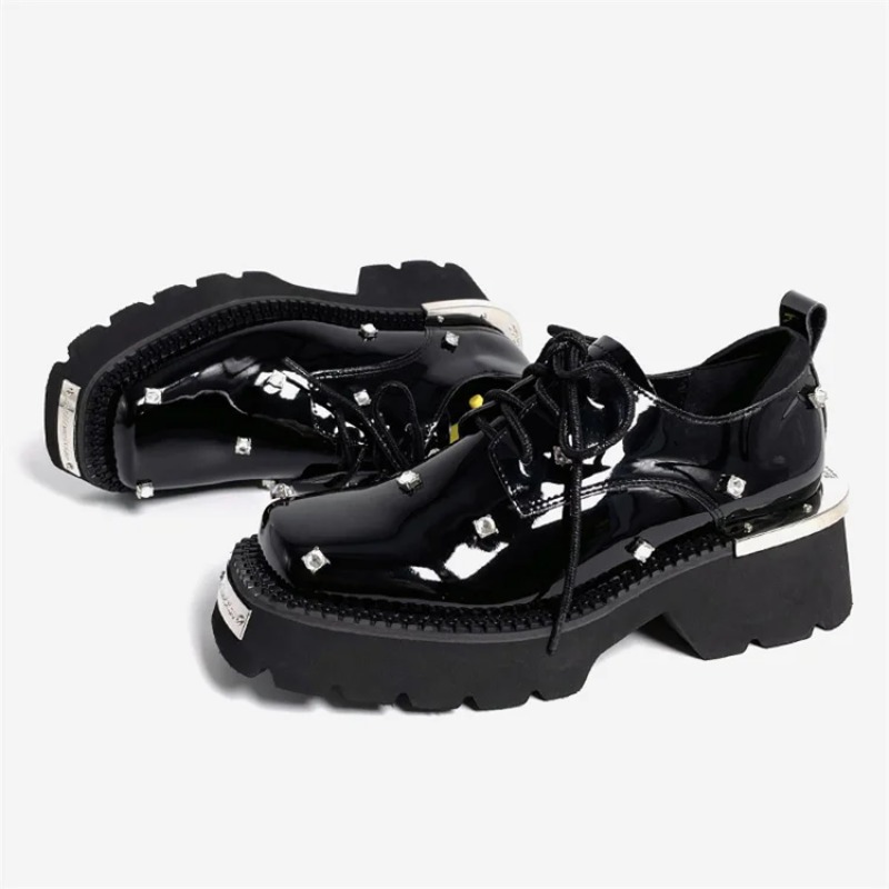女性ローファークリスタルプラットフォーム分厚いメアリージェー - Chunky Sneaker Platform のレビューと価格