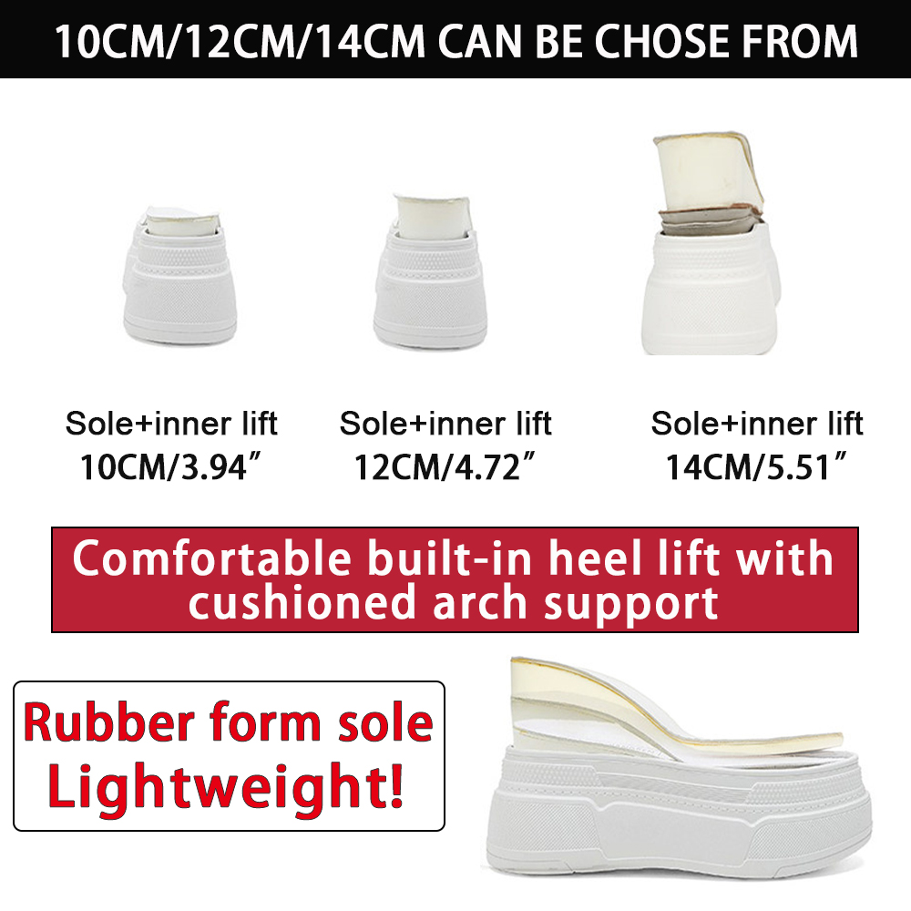 ZJR 10-14cm 厚底スニーカー レディース プラット - Chunky Sneaker Platform のレビューと価格