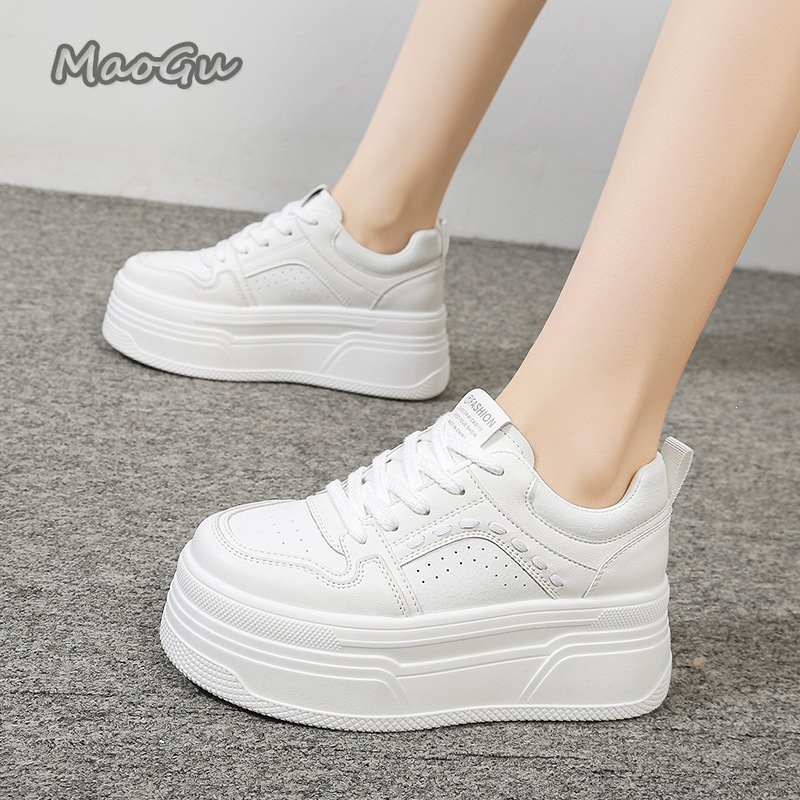 身長を伸ばすプラットフォーム ホワイトスニーカー 女性用 レ - Chunky Sneaker Platform のレビューと価格