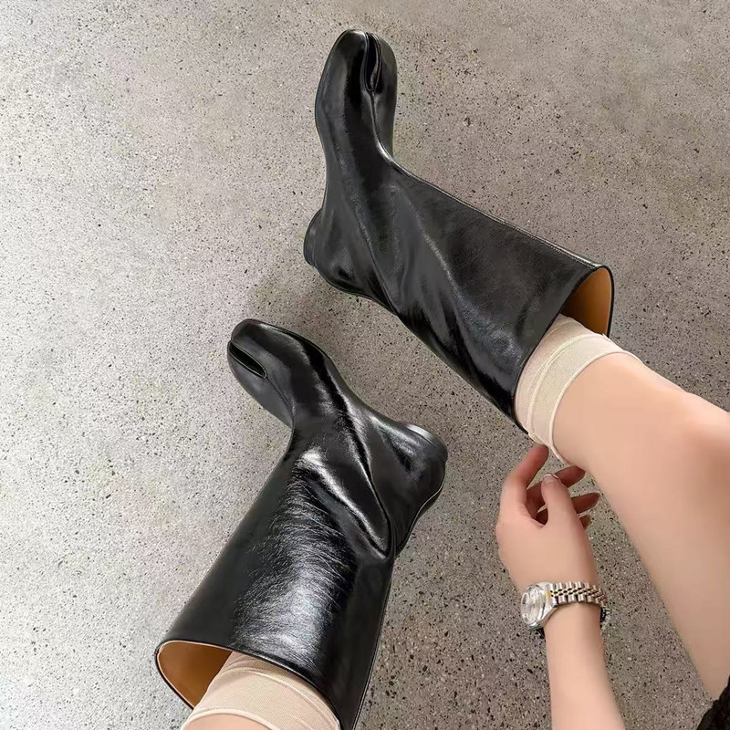 秋冬ファッションフェイクスエードスプリットトゥ女性ニーハイブ - Street Fashion Rome のレビューと価格
