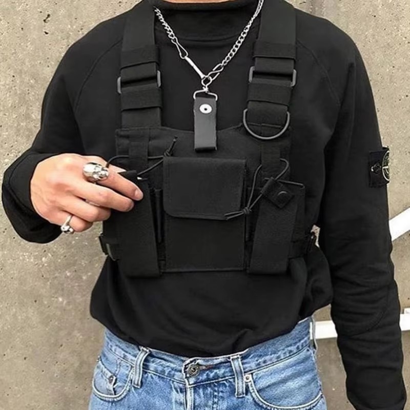 機能的なタクティカルチェストバッグ レディース ファッション - Street Fashion Vest のレビューと価格