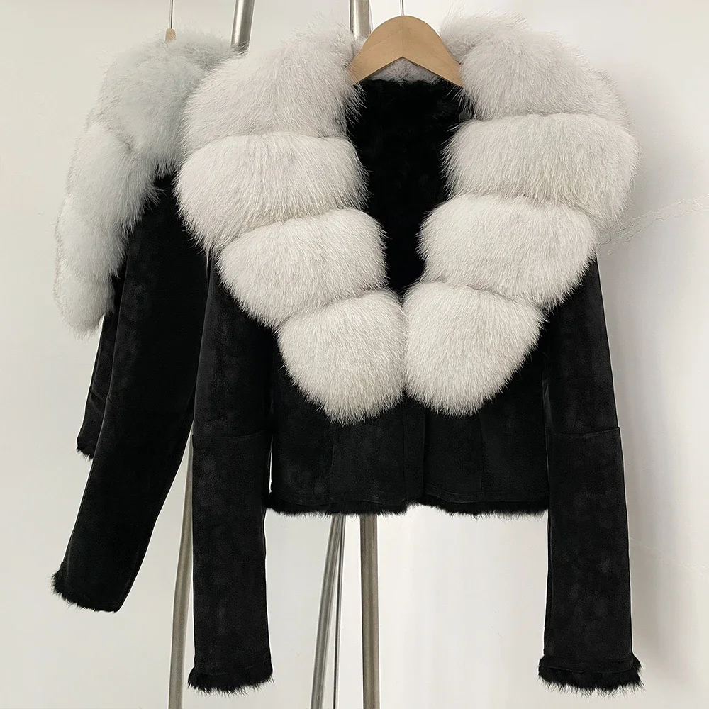 OFTBUY 天然フォックスファーカラーコート 秋冬 レディ - Street Fashion Store のレビューと価格
