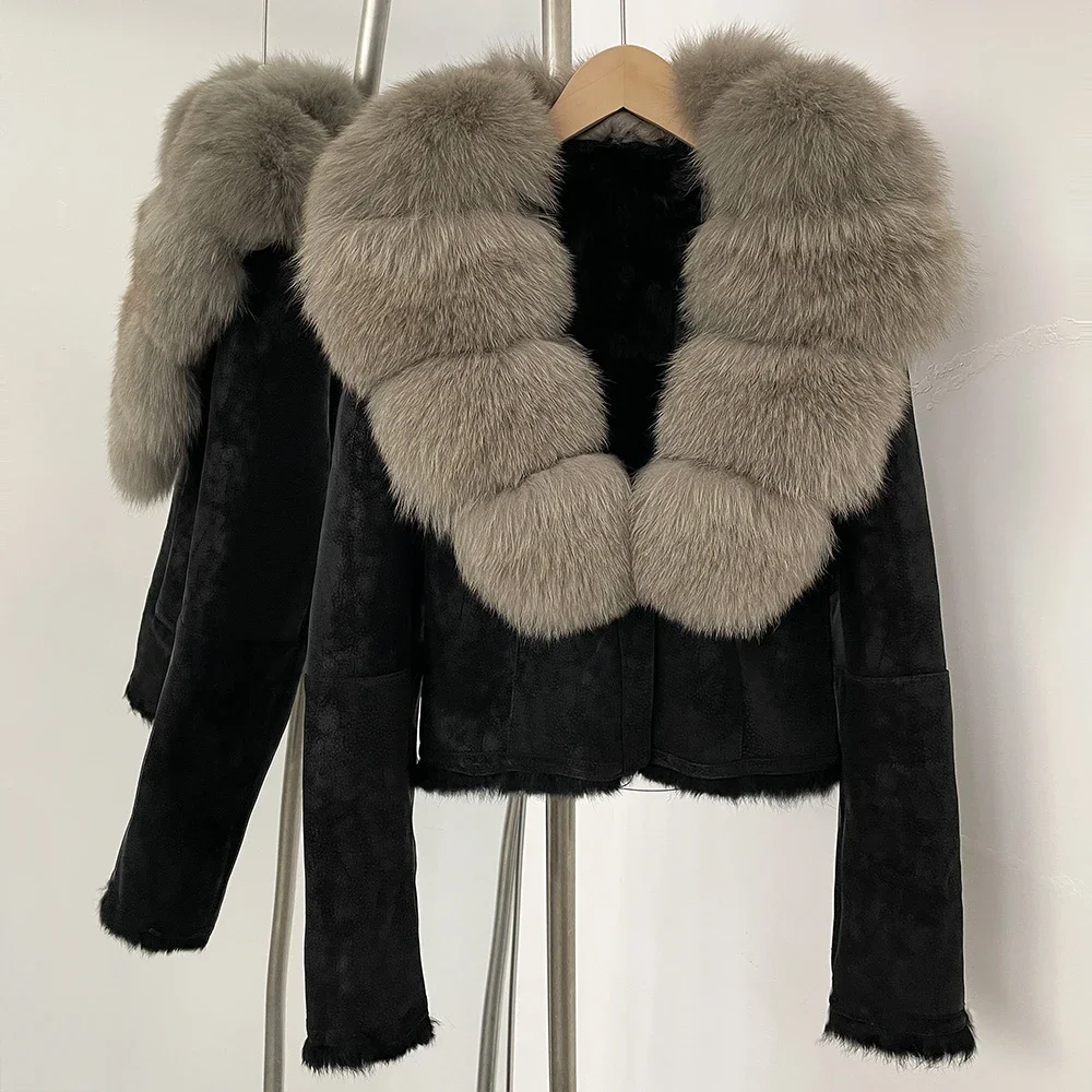 OFTBUY 天然フォックスファーカラーコート 秋冬 レディ - Street Fashion Store のレビューと価格