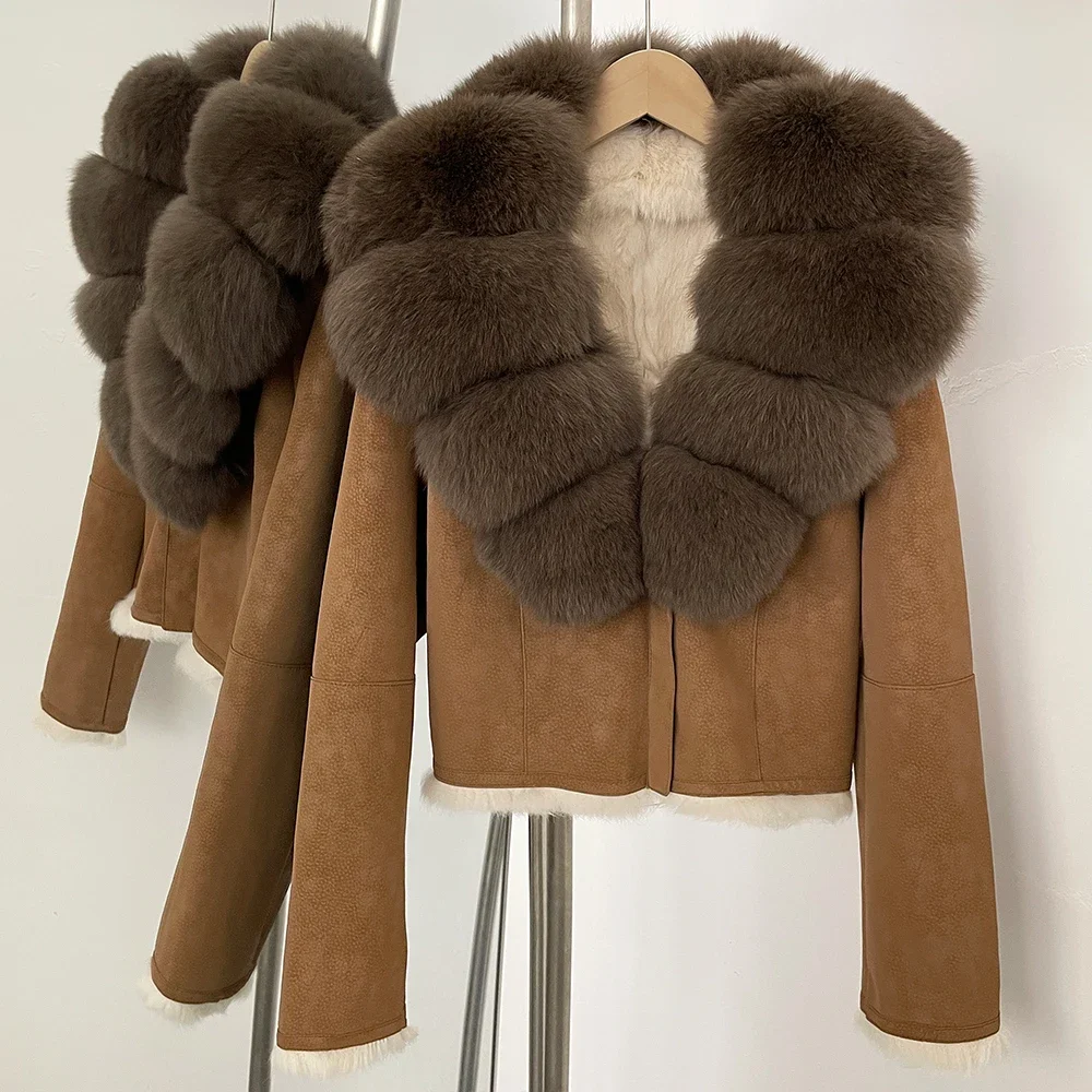 OFTBUY 天然フォックスファーカラーコート 秋冬 レディ - Street Fashion Store のレビューと価格