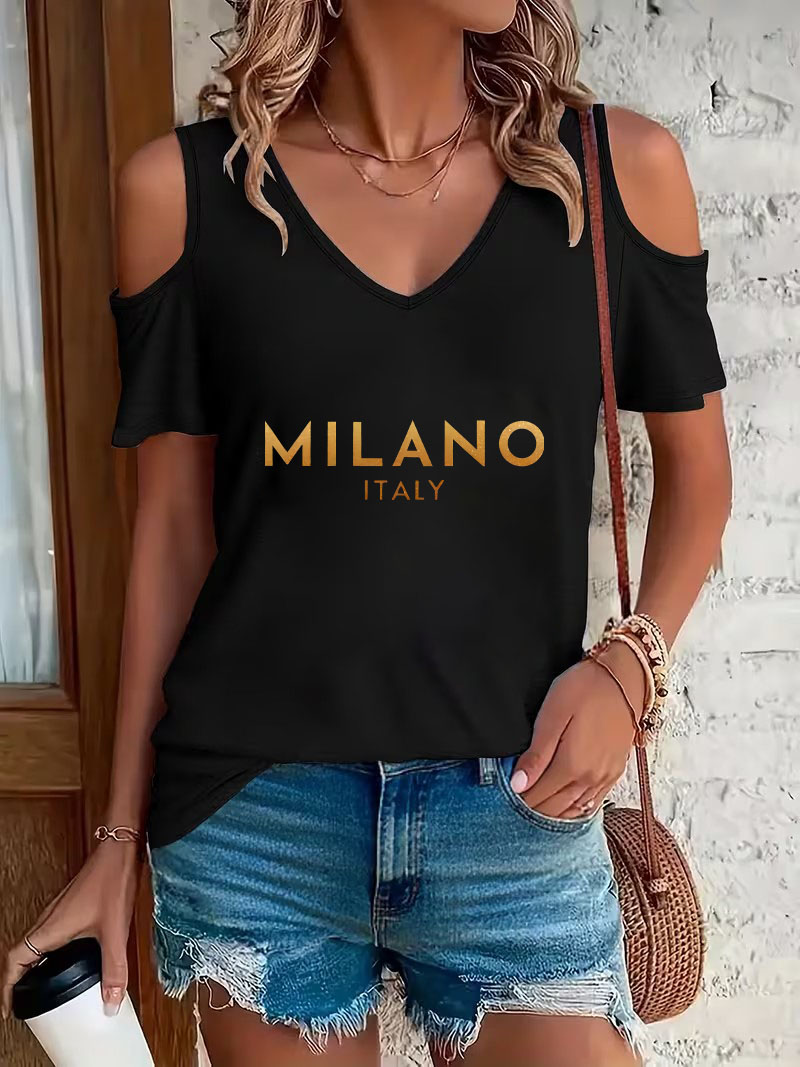 ファッション ミラノ イタリア レタープリント Tシャツ グ - Street Fashion Milano のレビューと価格
