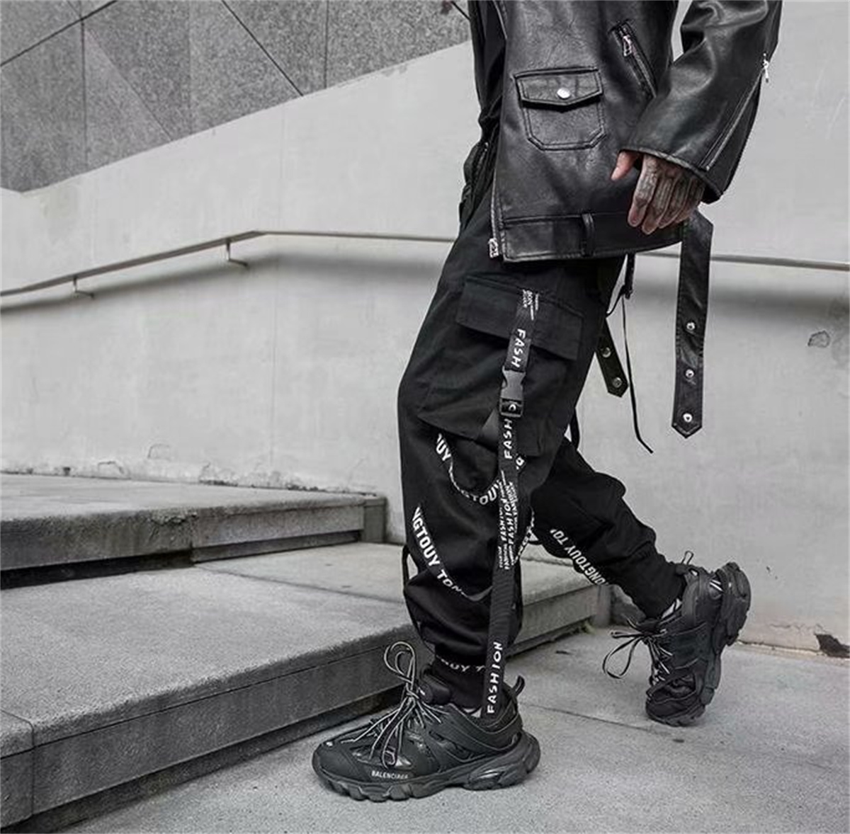 ファッション新作カーゴパンツ メンズジョガー パンクトラウザ - Street Fashion In Japanese のレビューと価格