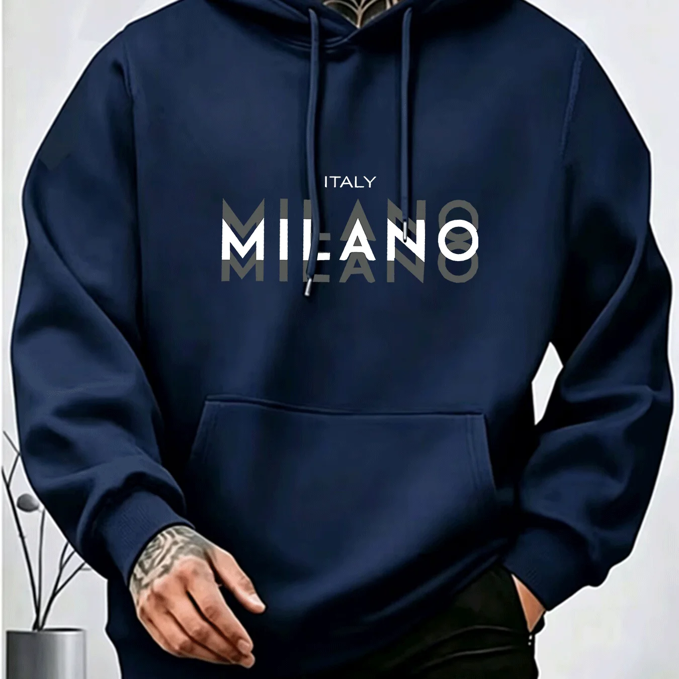 メンズ ミラノ レタープリント パーカー 春秋 ストリート  - Street Fashion Milano のレビューと価格
