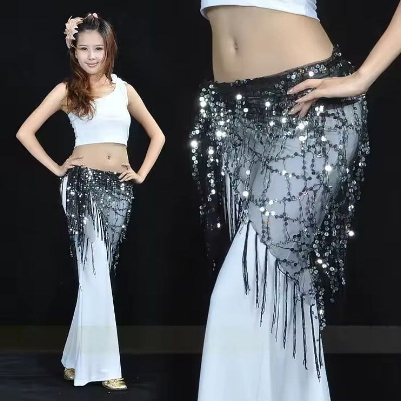 ファッションスパンコールベリーダンスベルトジャズダンスタッセ - Street Fashion India のレビューと価格