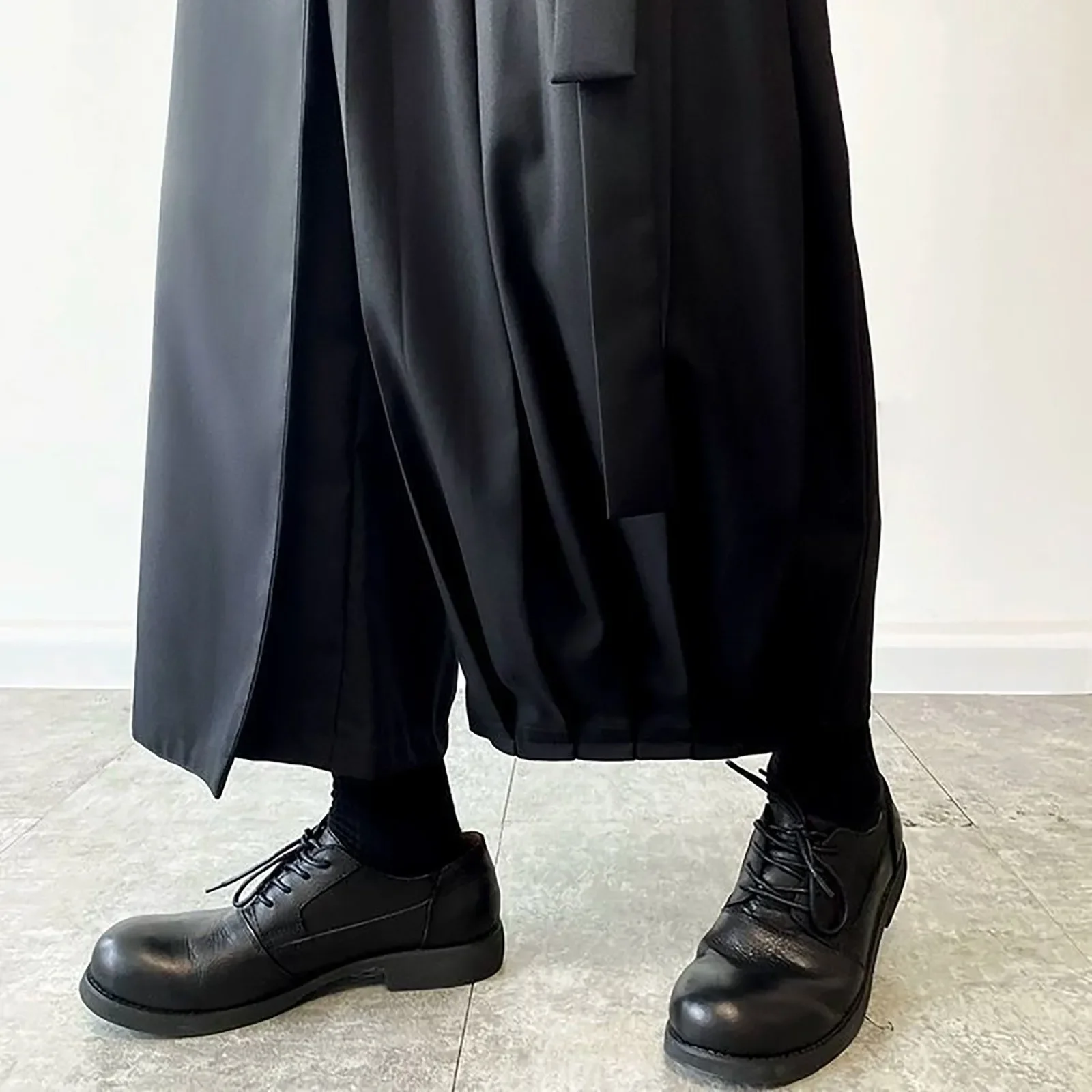 レトロダークスタイルメンズスカートパンツワイドレッグファッシ - Street Fashion In Japanese のレビューと価格