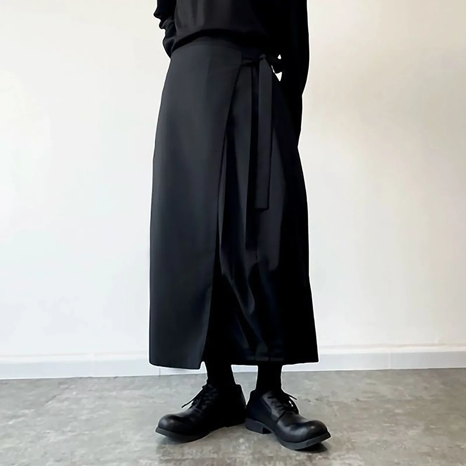 レトロダークスタイルメンズスカートパンツワイドレッグファッシ - Street Fashion In Japanese のレビューと価格