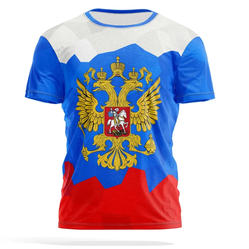 ロシア国章プリント Tシャツ男性女性プライドストリートファッ - Street Fashion Essentials のレビューと価格