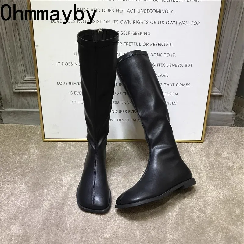 女性用ニーハイブーツ,スクエアトゥシューズ,ロングブーツ,モ - Street Fashion Rome のレビューと価格