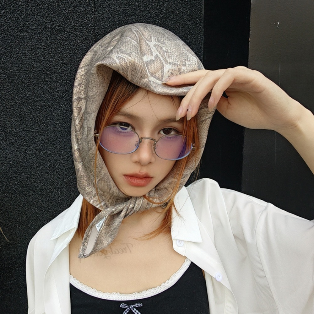 帽子 Y2K スネークプリント ヘアスカーフ ソフト ヒップ - Street Fashion Hip Hop のレビューと価格