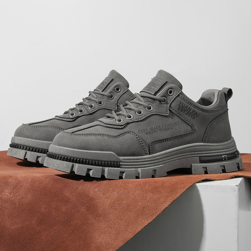メンズ厚底ワークブーツ滑り止めカジュアルプラットフォームスニ - Street Fashion Walking のレビューと価格