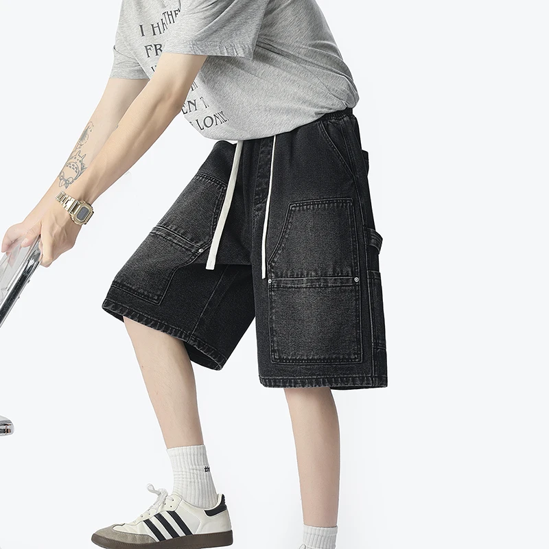 アメリカンファッションストリートワークウェアデニムショーツ夏 - Street Fashion Hip Hop のレビューと価格