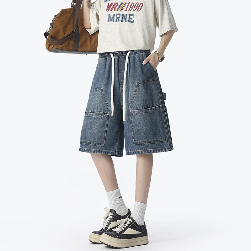 アメリカンファッションストリートワークウェアデニムショーツ夏 - Street Fashion Hip Hop のレビューと価格